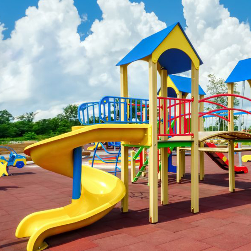 LOSETA DE CAUCHO PARQUES INFANTILES 1x1m | 40mm | Granulado Fino | ALTA DENSIDAD | Rojo | Suelo Goma Infantil | Amortiguación