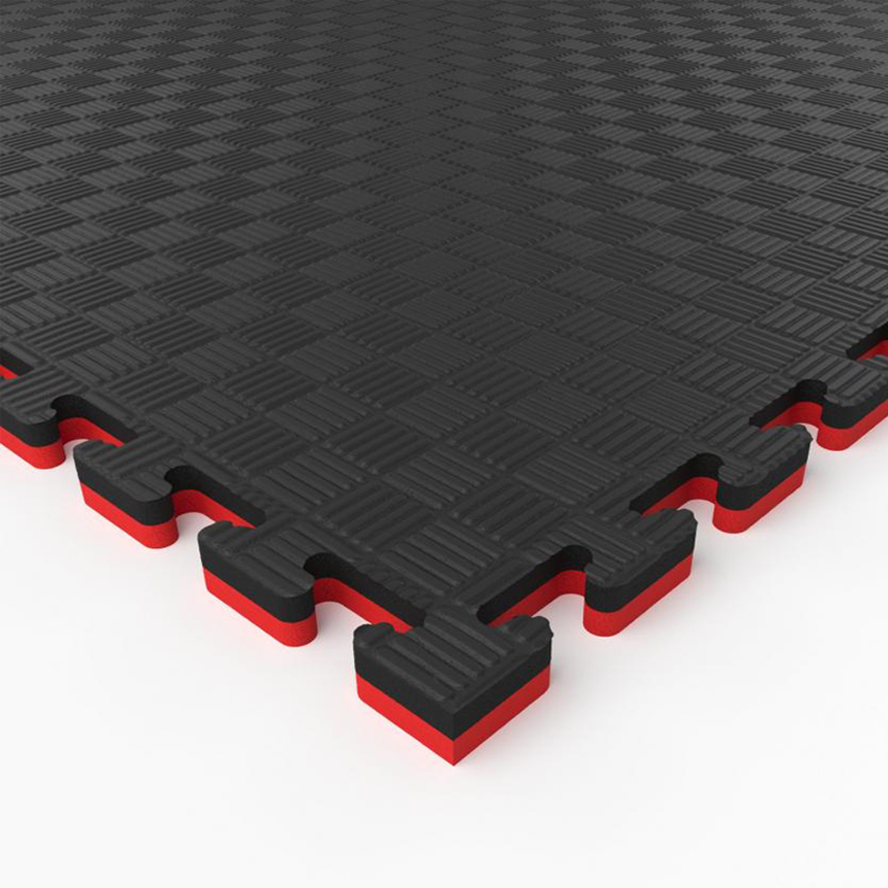 TATAMI PUZZLE Rojo Negro 1x1m | 25mm | Boxeo | Suelo Para Artes Marciales | Suelo Deportivo y Gimnasio