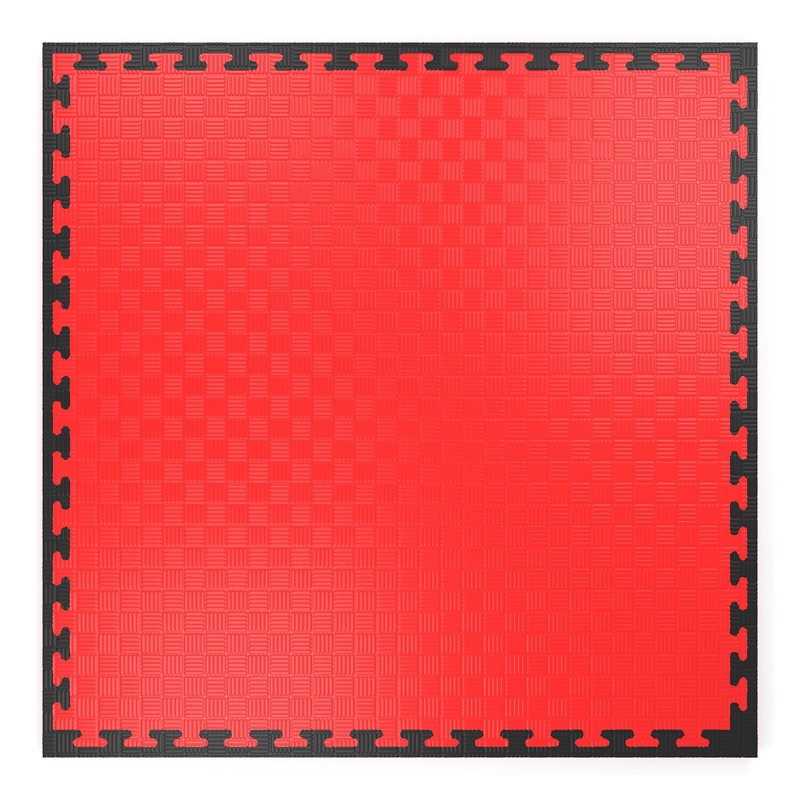 TATAMI PUZZLE Rojo Negro 1x1m | 25mm | Boxeo | Suelo Para Artes Marciales | Suelo Deportivo y Gimnasio