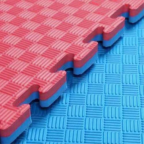 TATAMI PUZZLE Rojo Azul 1x1m | 25mm | Artes Marciales | Gimnasio | Antideslizante | Suelo Deportivo