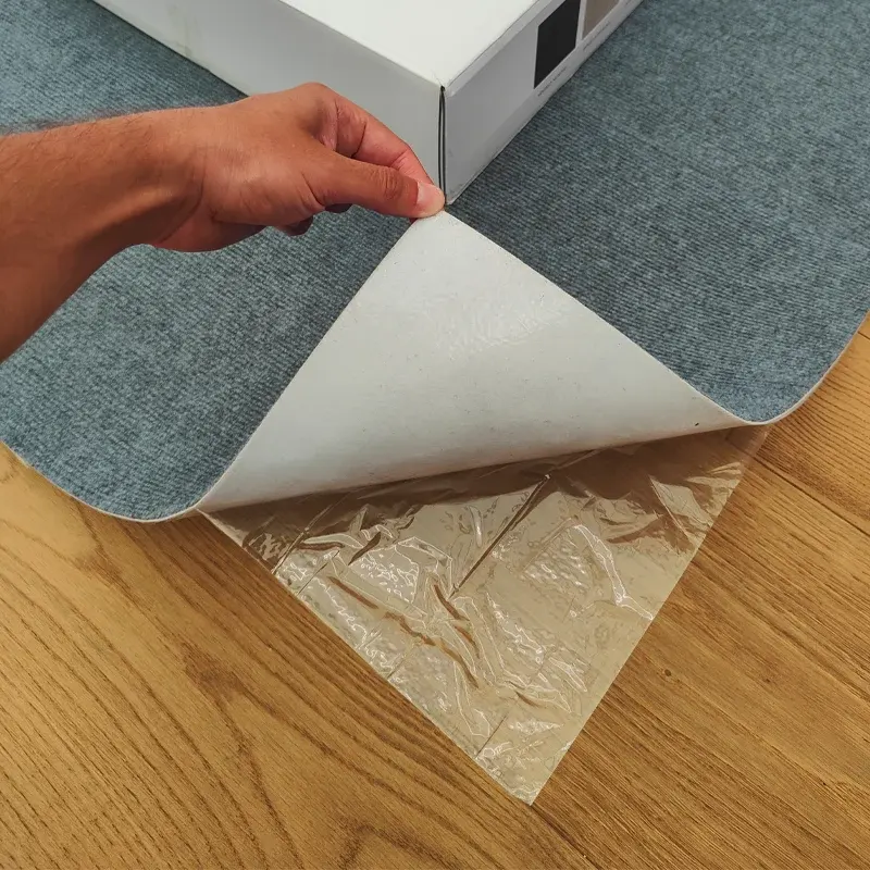 Moqueta Adhesiva 50x50cm Piezas Gris Asfalto | Suelo Adhesivo de Oficina, Comercio, Hogar 