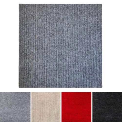 Moqueta Autoadhesiva 50x50cm Losetas Gris Asfalto | Suelo Adhesivo de Oficina, Comercio, Hogar