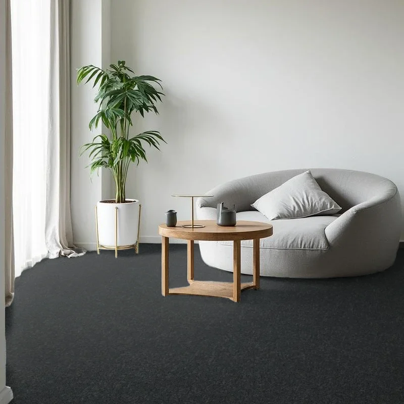 Moqueta Autoadhesiva En Loseta 50x50cm Negro | Suelo Adhesivo de Oficina, Comercio, Hogar 