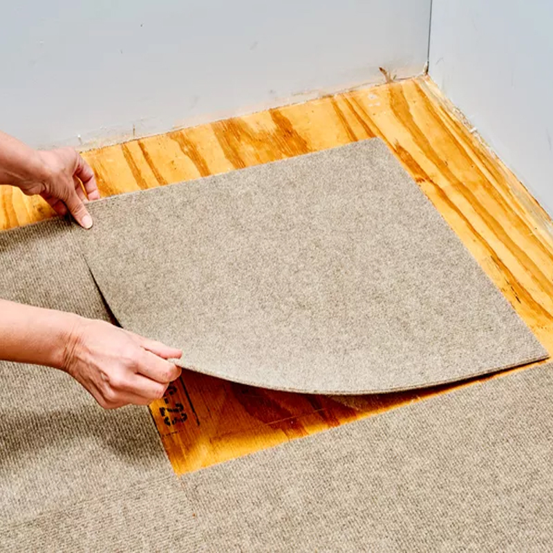 Moqueta Autoadhesiva Piezas | Beige Tostado | 50x50cm | Suelo Adhesivo de Oficina | Comercio, Hogar