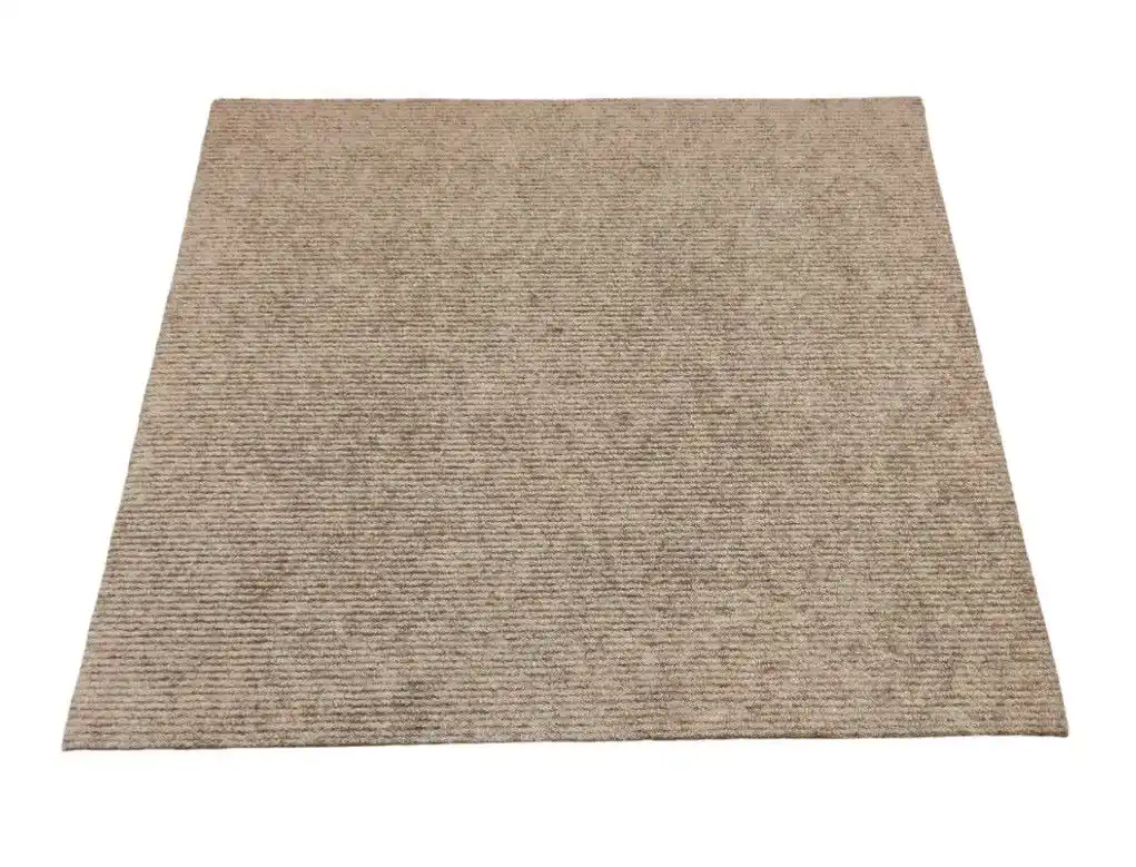 Moqueta Autoadhesiva Piezas | Beige Tostado | 50x50cm | Suelo Adhesivo de Oficina | Comercio, Hogar