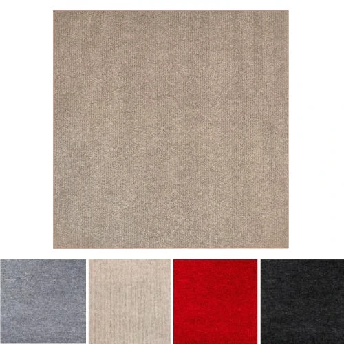 Moqueta Autoadhesiva Piezas | Beige Tostado | 50x50cm | Suelo Adhesivo de Oficina | Comercio, Hogar