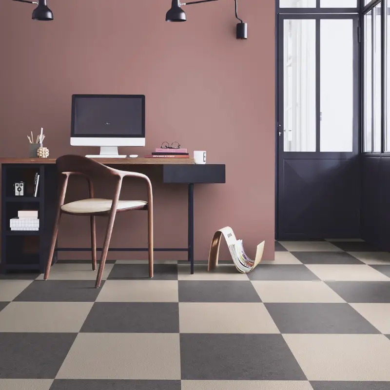 Moqueta Autoadhesiva Piezas | Beige Tostado | 50x50cm | Suelo Adhesivo de Oficina | Comercio, Hogar