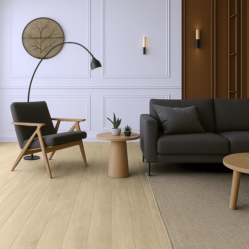 Suelo Laminado Roble Té LEVEL | AC5 | 10mm | Agua 72h | Tarima Flotante Instalación en Click 