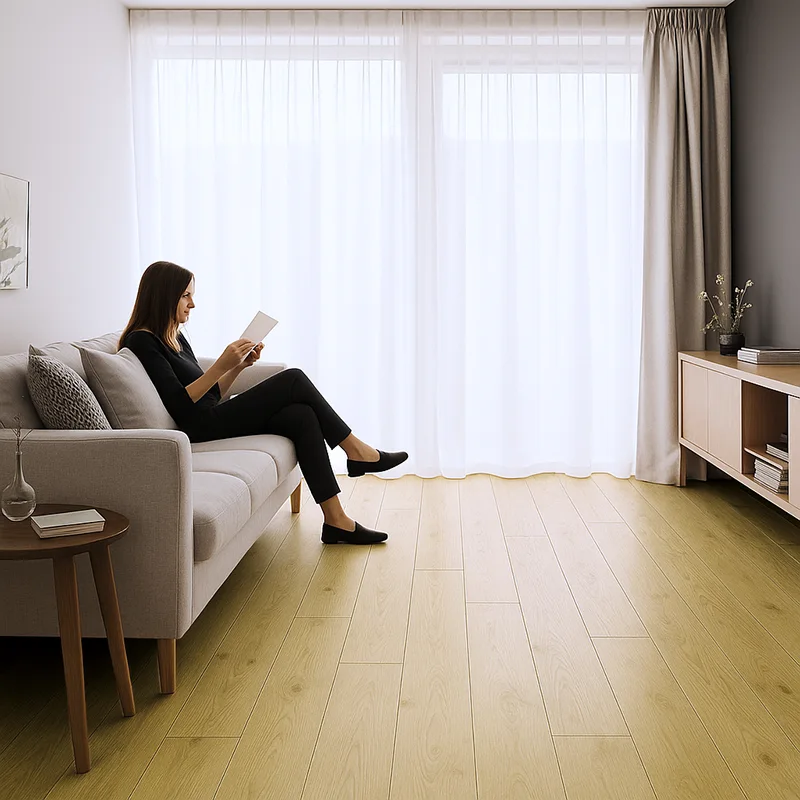 Suelo Laminado Roble Té Mate LEVEL | AC5 | 10mm | Agua 72h | Tarima Flotante Instalación en Click 