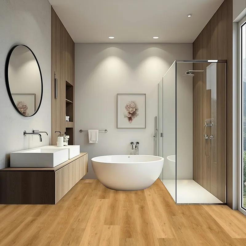 Tarima Vinílica SPC Roble Terracota | Flotante en Clic | Uso Comercial Intenso | Zonas Húmedas | Cocina | Baño