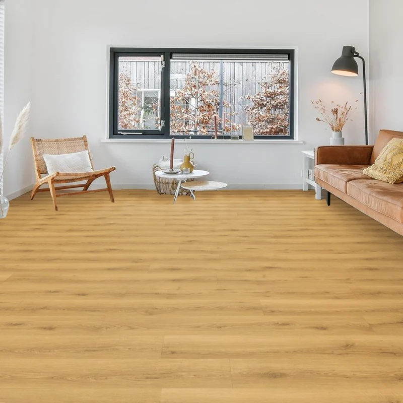 Tarima Vinílica SPC Roble Terracota | Flotante en Clic | Uso Comercial Intenso | Zonas Húmedas | Cocina | Baño