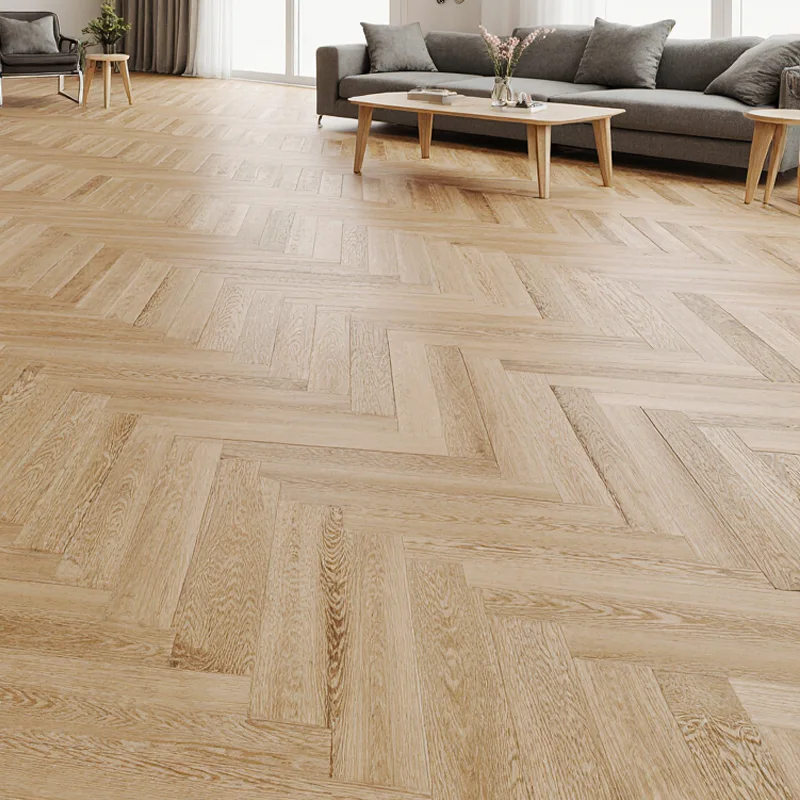Tarima Multicapa Madera Espiga | Herrigbone PUR | Roble Natural | Machihembrado
