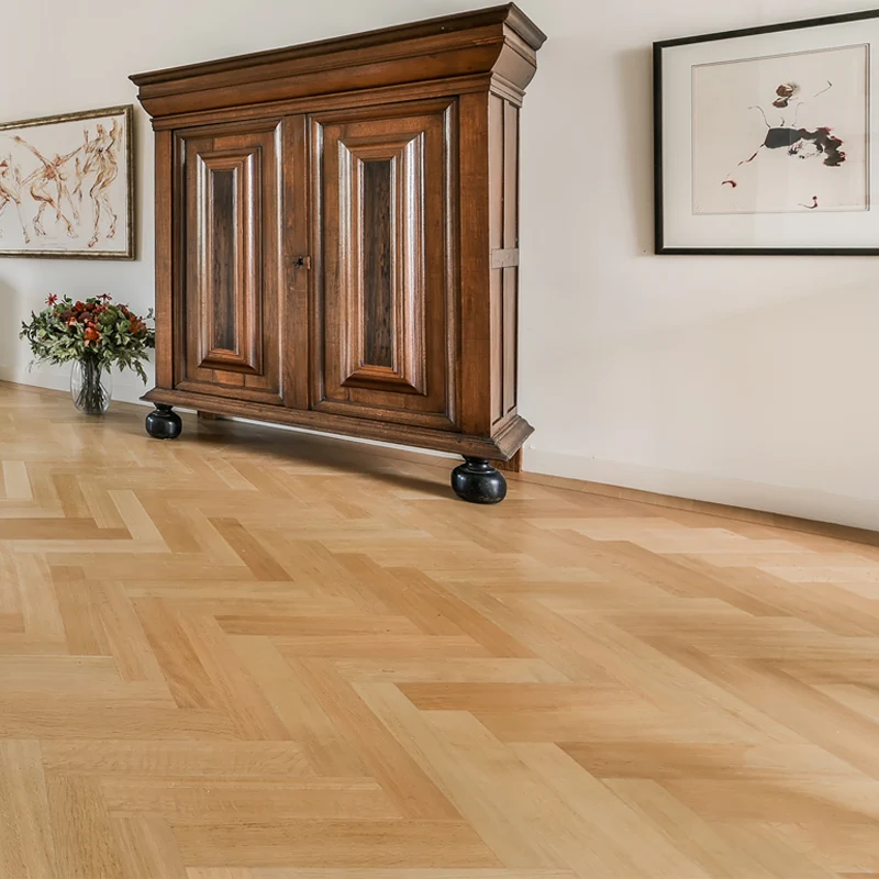 Tarima Multicapa Madera Espiga | Herrigbone PUR | Roble Natural | Machihembrado
