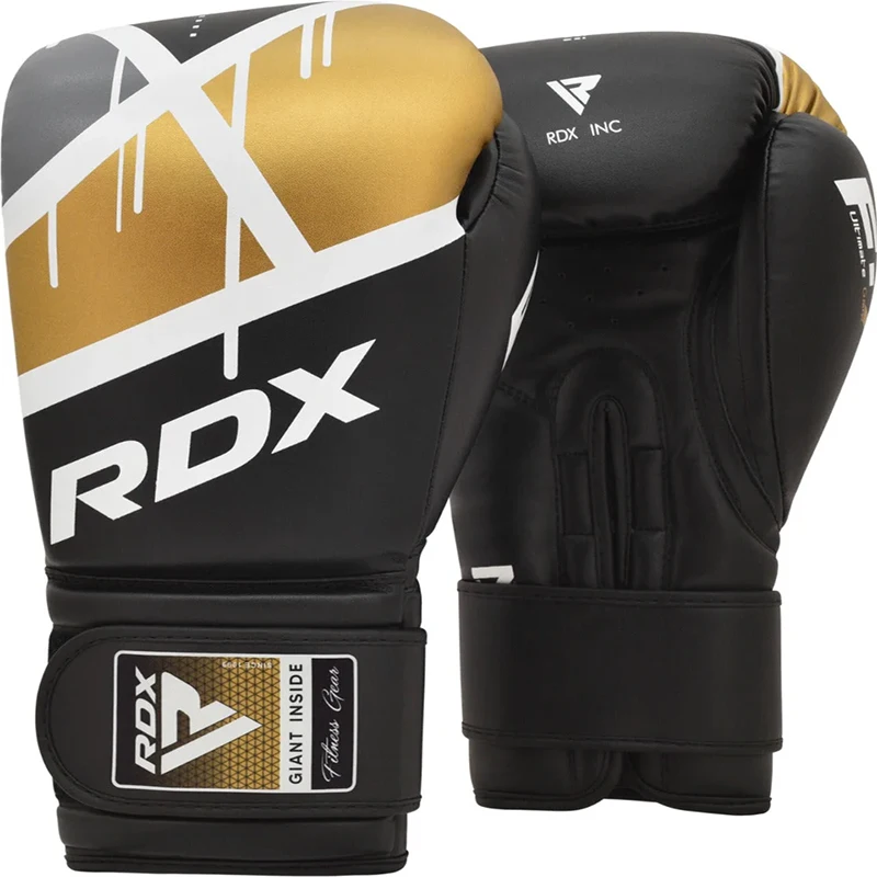 Guantes de entrenamiento de boxeo RDX F7 Ego 12oz | Dorado
