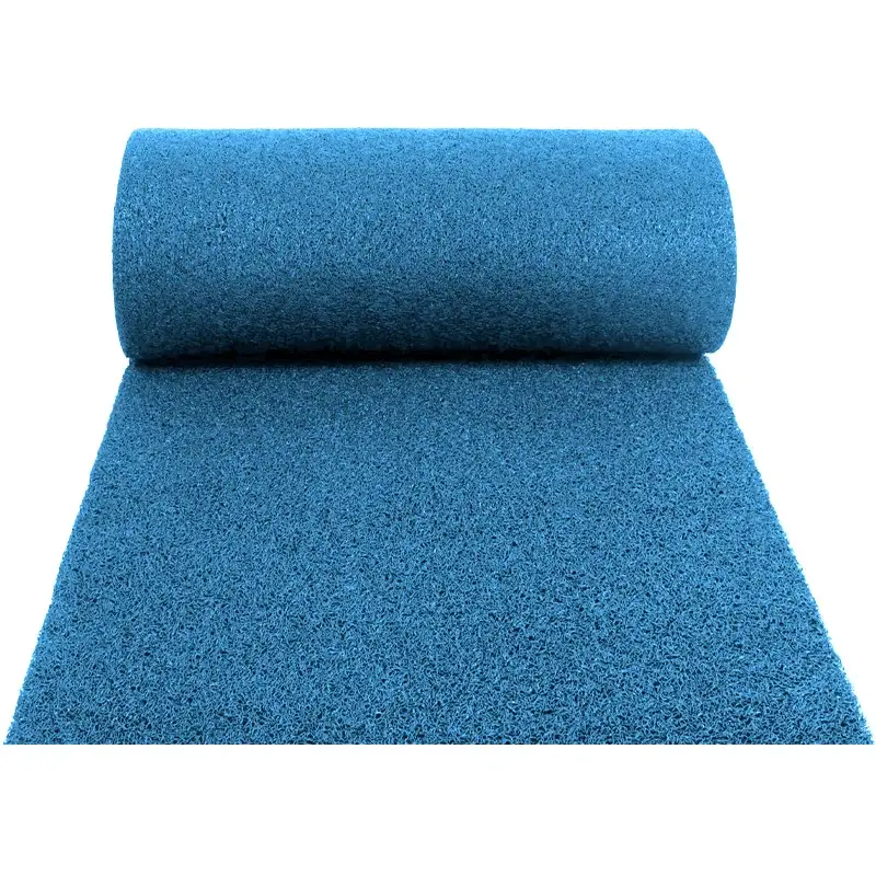 Felpudo de PVC Celeste Rizado | Felpudo Rizado PVC Celeste | Antideslizante | Por Metros | 12mm