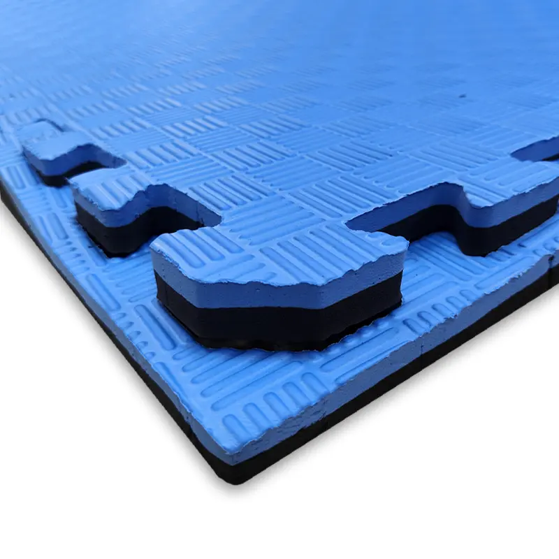 TATAMI PUZZLE Azul Negro Premium 1x1m | 20mm | Artes Marciales | Gimnasio | Judo | Deporte Contacto | Acabado Checker