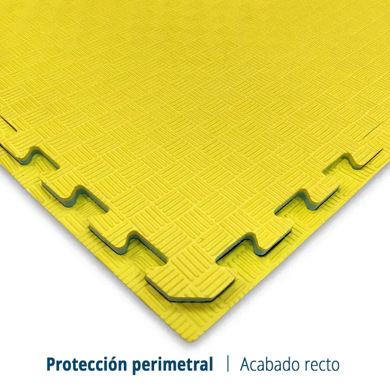 TATAMI PUZZLE Amarillo Verde  1x1m | 20mm | Reversible | Antideslizante | Multifuncional