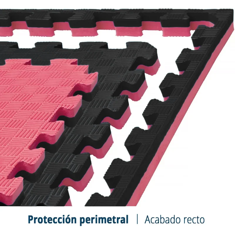 TATAMI PUZZLE Rojo Negro 1x1m | 20mm |  Artes Marciales | Fitness y Yoga