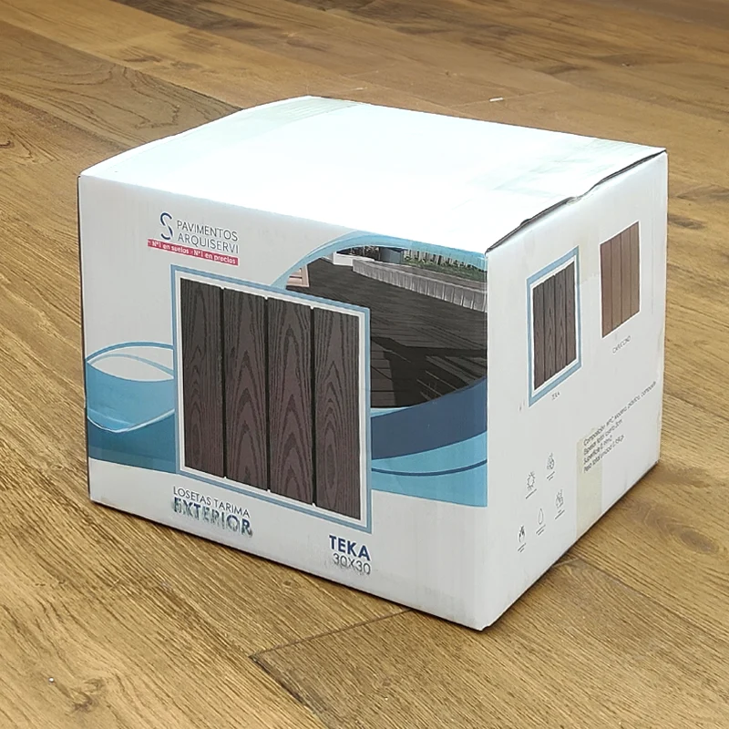 Loseta De Exterior Teka 30x30cm | Tarima Exterior Composite | Antideslizante y Fácil Instalación