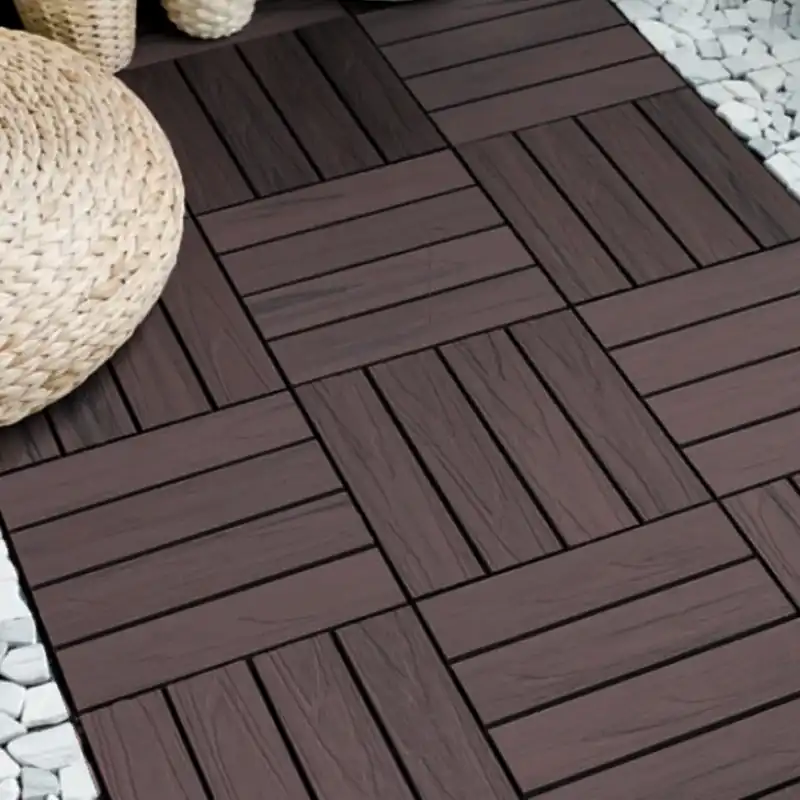 Loseta De Exterior Teka 30x30cm | Tarima Exterior Composite | Antideslizante y Fácil Instalación