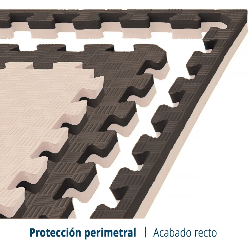 TATAMI PUZZLE Marrón Beige  1x1m | 20mm | Pilates | Gimnasia | Suelo Acolchado