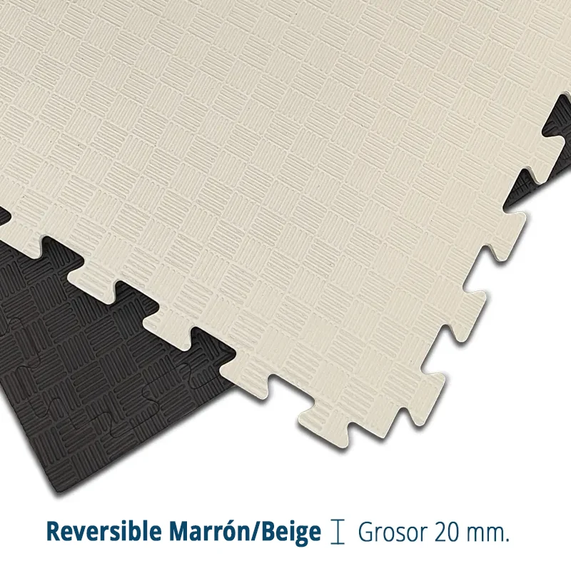 TATAMI PUZZLE Marrón Beige  1x1m | 20mm | Pilates | Gimnasia | Suelo Acolchado