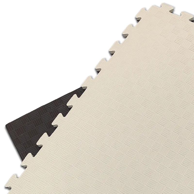 TATAMI PUZZLE  Marrón Beige Premium 1x1m | 40mm | Artes Marciales | Gimnasio | Antideslizante | Acabado Checker