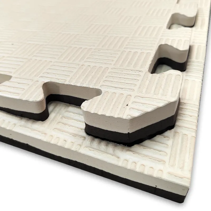 TATAMI PUZZLE  Marrón Beige Premium 1x1m | 40mm | Artes Marciales | Gimnasio | Antideslizante | Acabado Checker