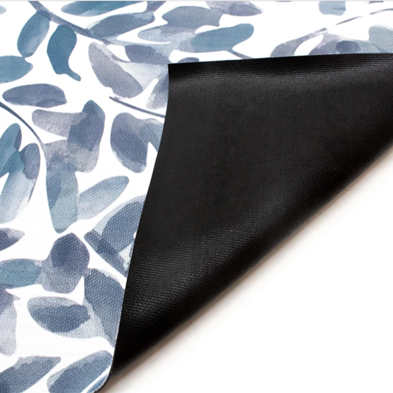  Alfombra Vinilica de Exterior Hojas Acuarela Gris | 120x180 | Terrazas y Piscinas