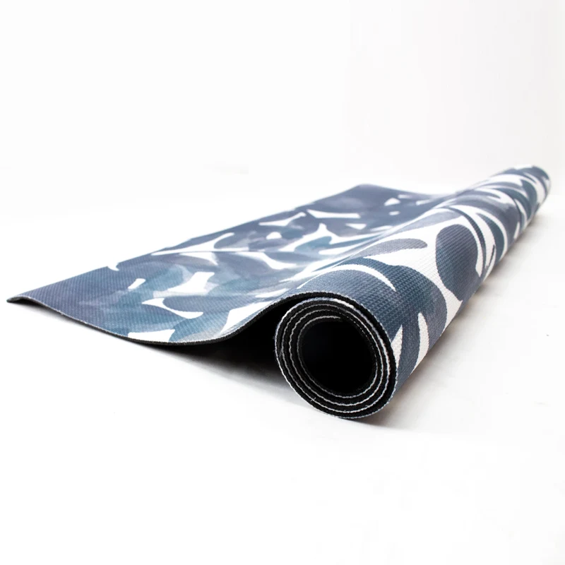  Alfombra Vinilica de Exterior Hojas Acuarela Gris | 120x180 | Terrazas y Piscinas