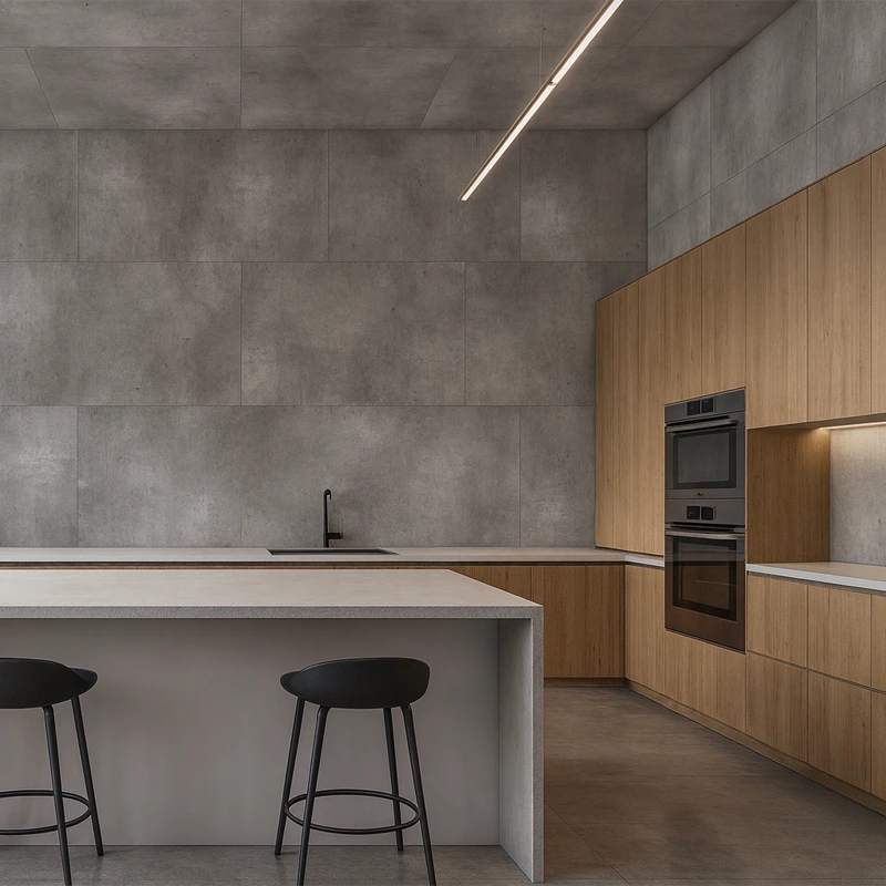 Panel de Pared Cemento Muro Berlin Viejo Continente | SPC | Baño | Cocina | Impermeable | Fácil Instalación