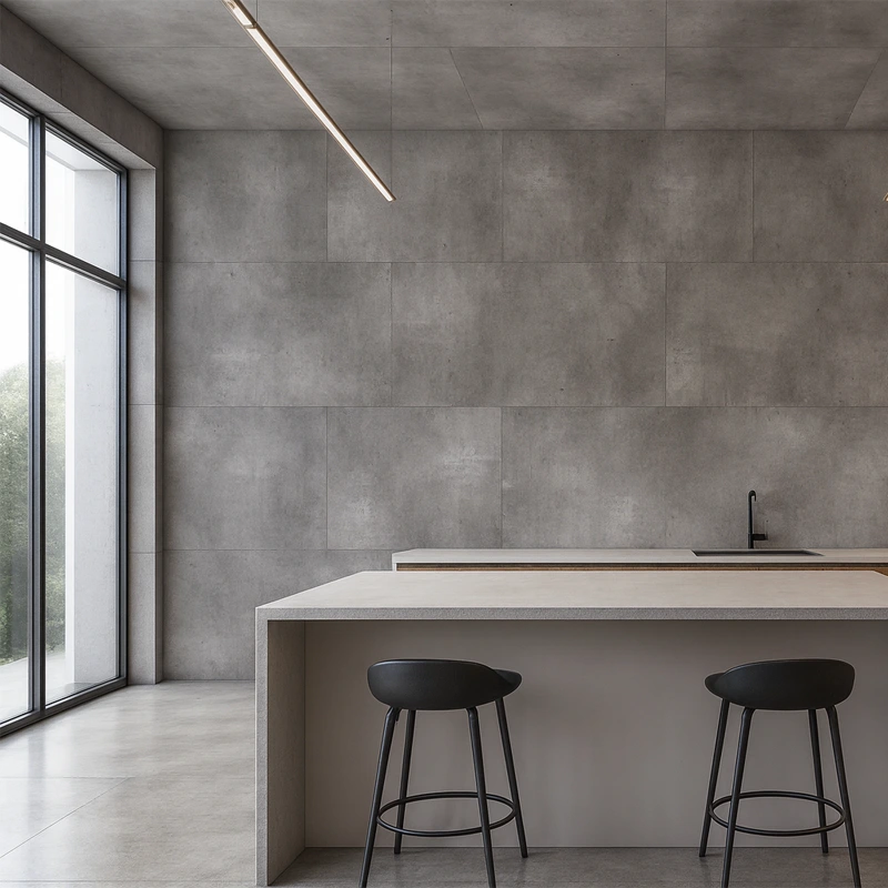 Panel de Pared Cemento Muro Berlin Viejo Continente | SPC | Baño | Cocina | Impermeable | Fácil Instalación