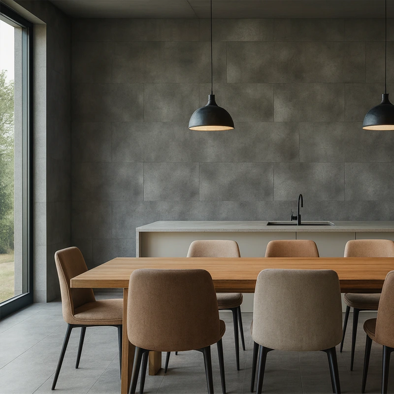 Panel de Pared Cemento Muro Berlin Viejo Continente | SPC | Baño | Cocina | Impermeable | Fácil Instalación