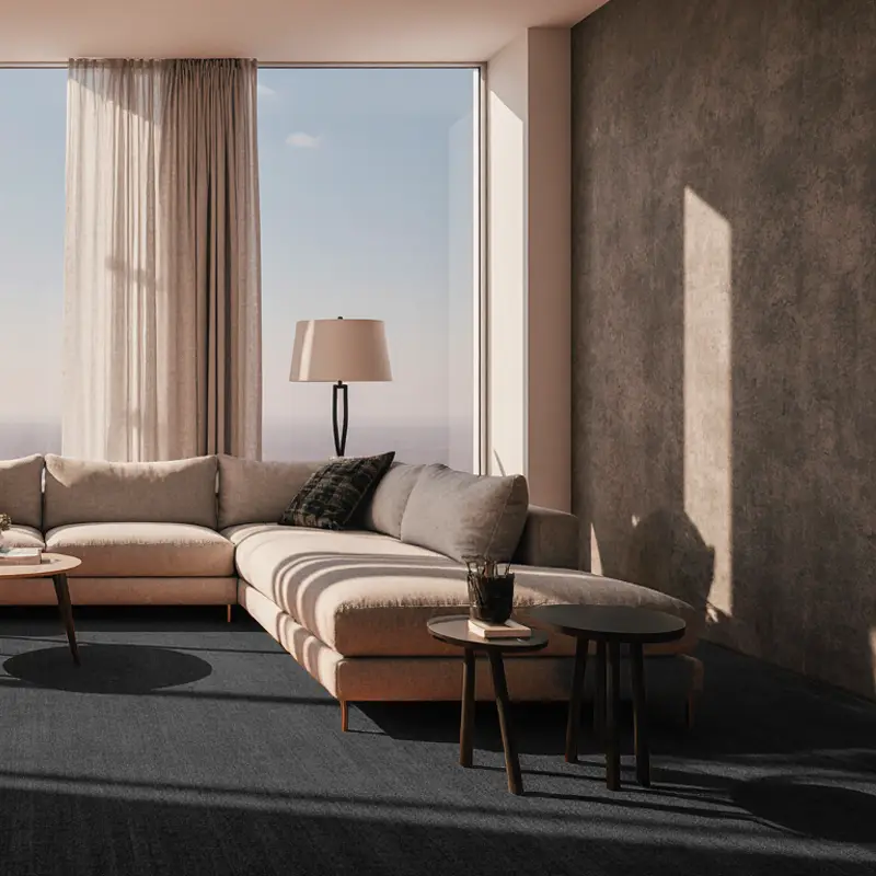 Moqueta Ágata Antracita 158 | Tacto Suave | Gris oscuro | Calidad y Sostenibilidad