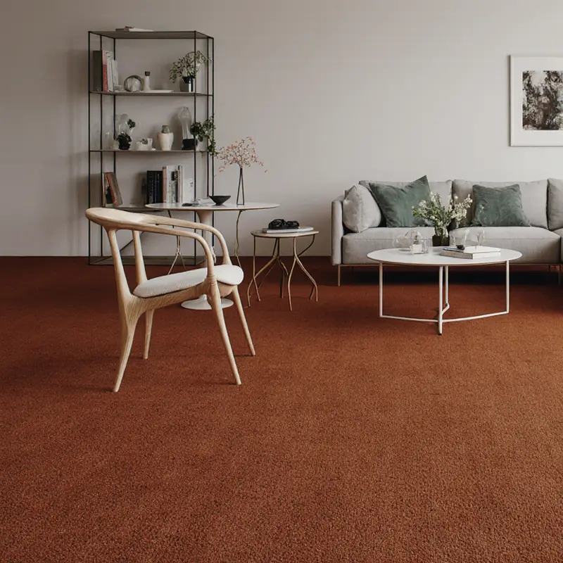 Moqueta Ágata Terracota | Color Intesno | Resistencia y Durabilidad | Elegancia y Suavidad