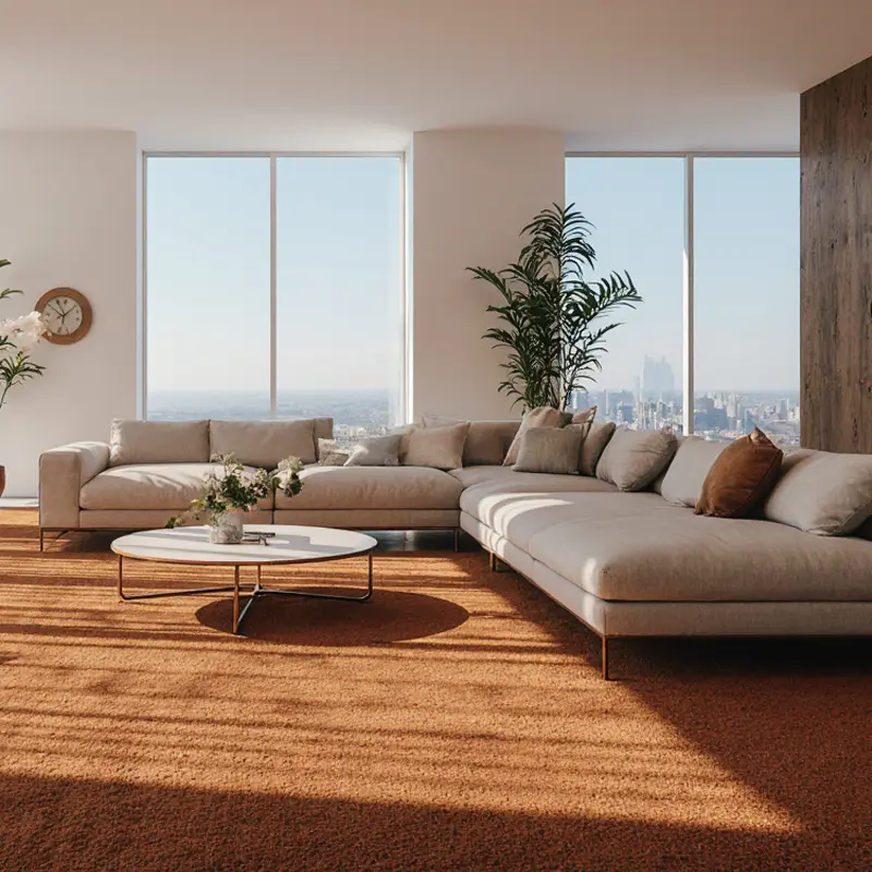 Moqueta Ágata Terracota | Color Intesno | Resistencia y Durabilidad | Elegancia y Suavidad