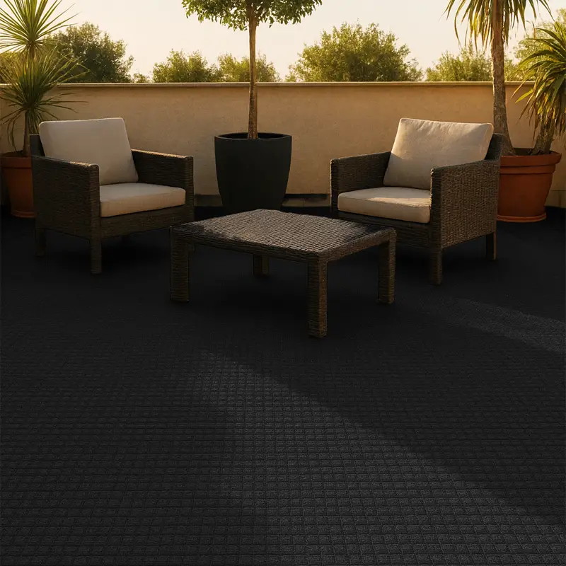 Moqueta Trama In & Out | Negro | Interior y Exterior