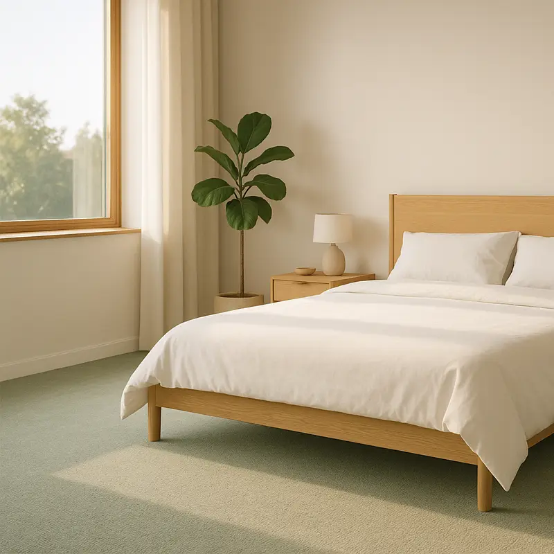 Moqueta Aurora | Verde Claro | Suavidad y Calidez | 100% Sostenible