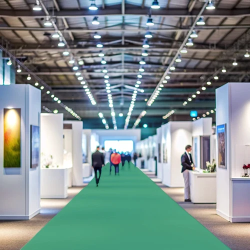 Moqueta Ferial Verde Hierba | Congresos | Ferias | Eventos | Pedido Mínimo 10ml