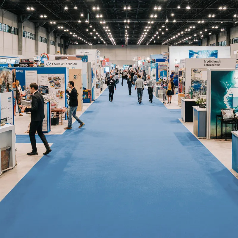 Moqueta Ferial Azul Lago | Congresos | Ferias | Eventos | Pedido Mínimo 10ml