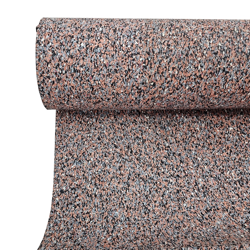 ROLLO DE CAUCHO 1,25x15m | 4mm | Densidad Estándar | Gris Multicolor | Gimnasio | Clases | Entrenamiento | Cardio |