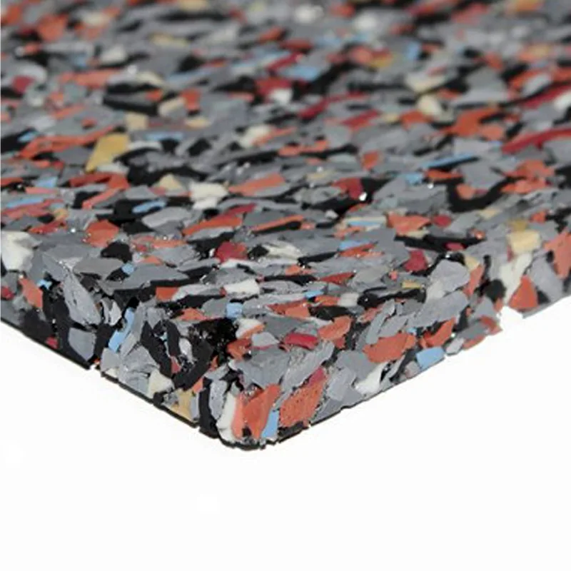ROLLO DE CAUCHO 1,25x8m. | 8mm | DENSIDAD PLUS | Gris Multicolor | Suelo Gimnasio | Clases | Ejercicio | Suelos infantiles | Cardio