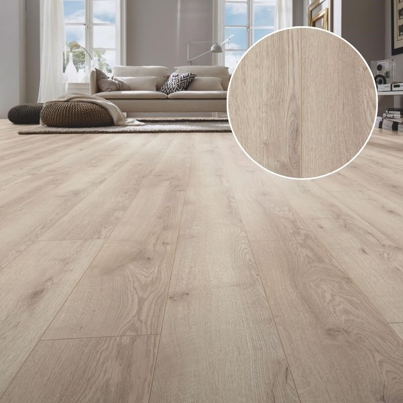 Suelo Laminado Roble Montaña Beige KRONOTEX | AC5 | Tarima Flotante Madera Click | Resistencia al Agua