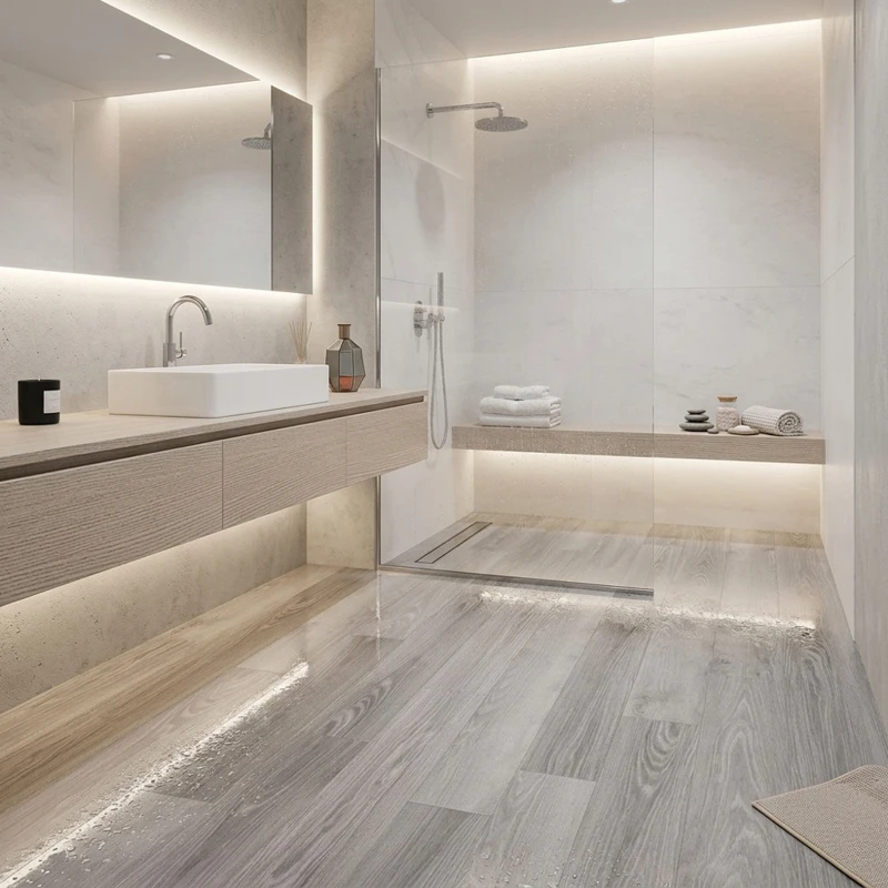 Suelo Vinílico Autoadhesivo Roble Gris | Cocina | Baño | Resistencia al Agua | Bricolaje