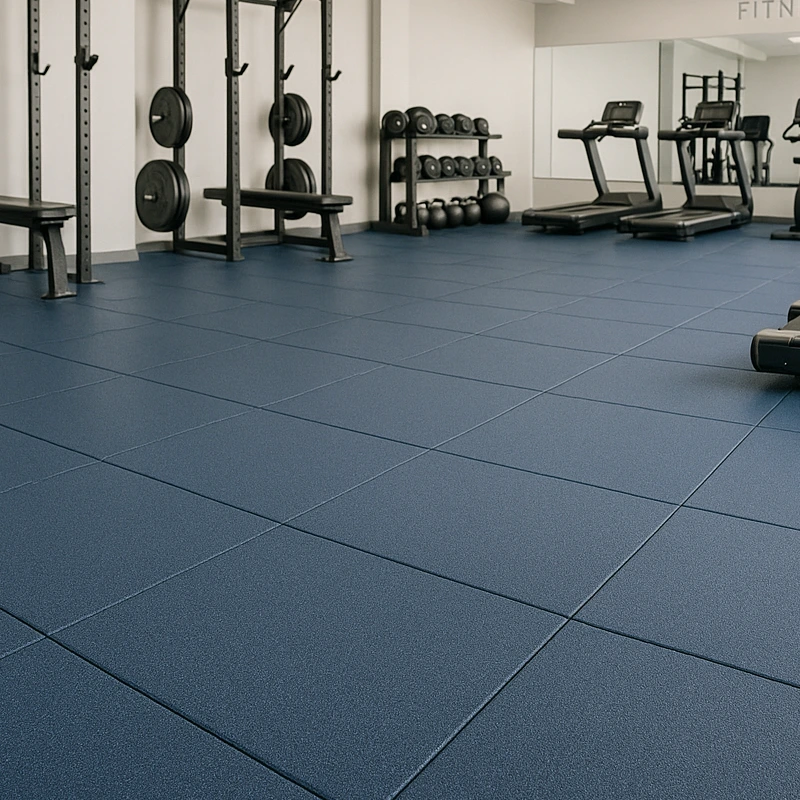 LOSETA DE CAUCHO 1x1m | 20mm | Densidad Estándar | Azul Océano | Suelo Gimnasio