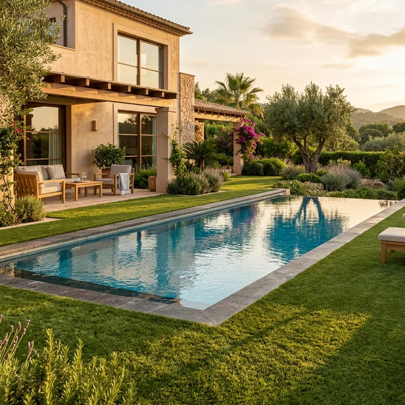 Césped Artificial Piscina | 40mm | Alta Densidad | Césped Jardín, Terraza y Piscinas | Pedido Mínimo 6m²