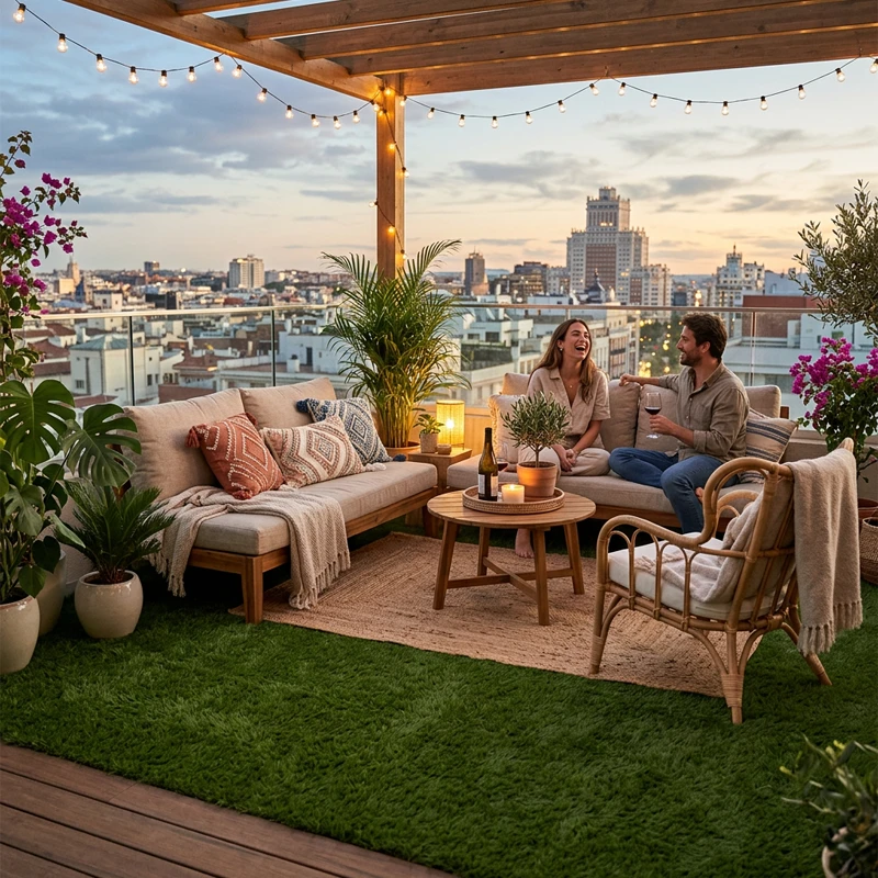 Césped Artificial Terraza Ultra | 25mm | Densidad Premium | Tacto Suave | Realismo | Pedido Mínimo 6 m²