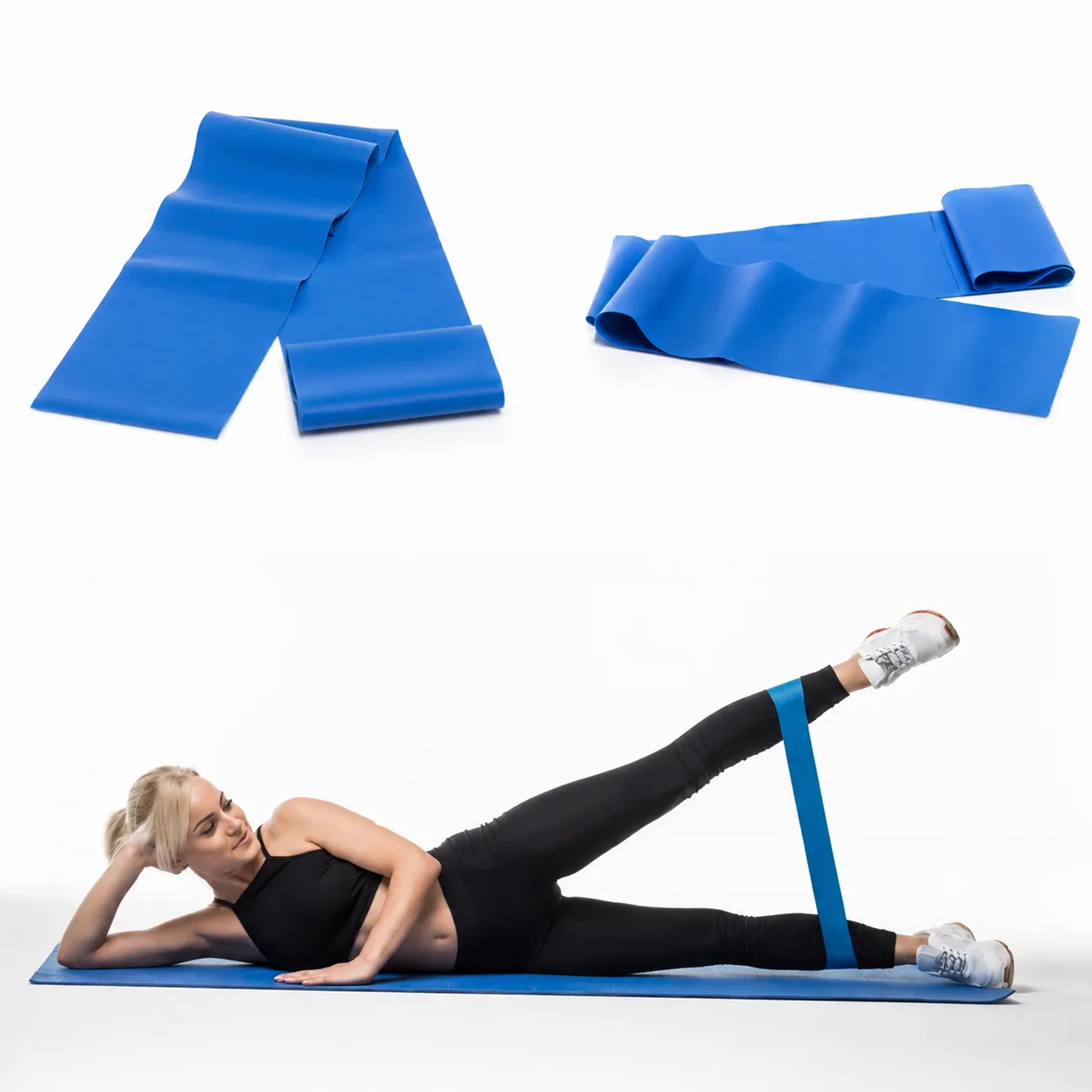 Cinta Elástica Azul Entrenamiento | Banda de Resistencia Fitness