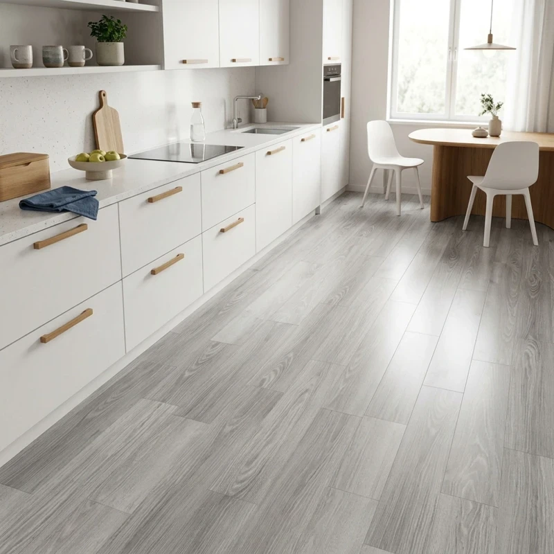 Suelo Vinílico Autoadhesivo Roble Gris | Cocina | Baño | Resistencia al Agua | Bricolaje