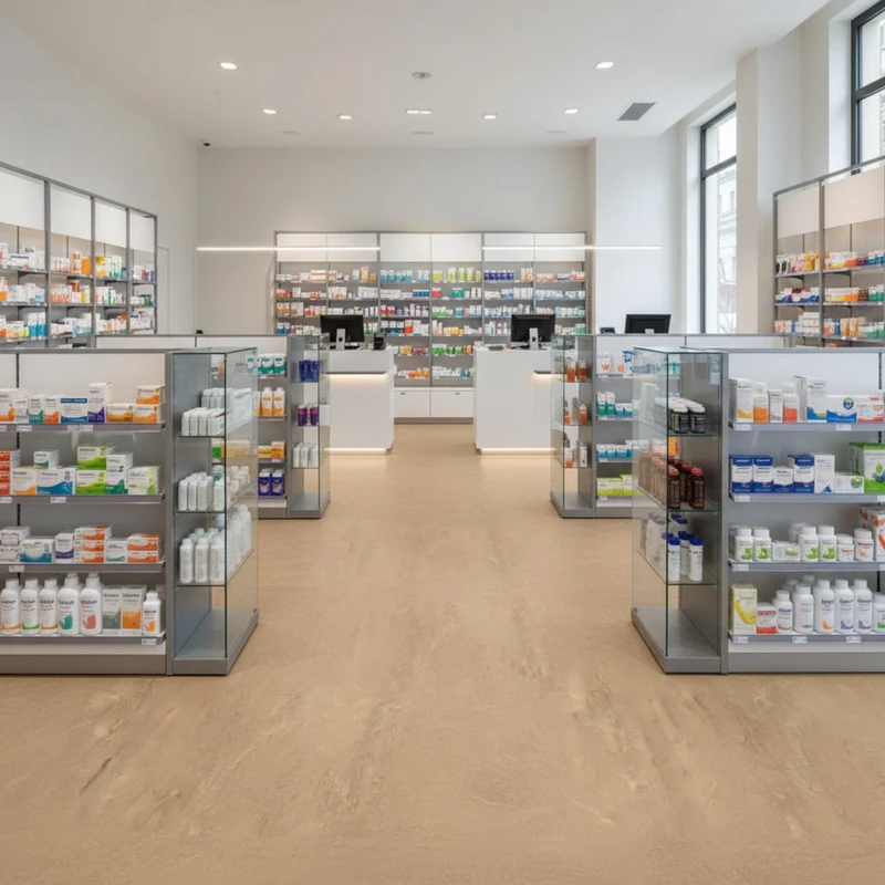 Suelo Vinílico Profesional Bronce Cantabro 7100 | Homogeneo | Losetas | Pavimento Continuo | Antideslizante R9 | Bfls1